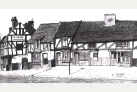 An undated sketch of High Bullen, Wednesbury, by Maurice Chillington.
